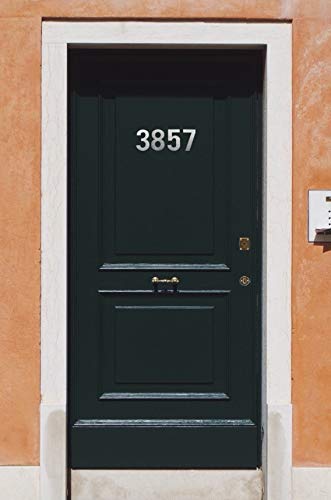 PEELCO Silver Stainless Steel Floating Address Numbers for Houses 3", Acrylic Backing, 3M Double Sided Tape, Hardware Included, 0