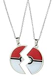 Pokemon Poke Ball Best Friends Necklace 2 Pack