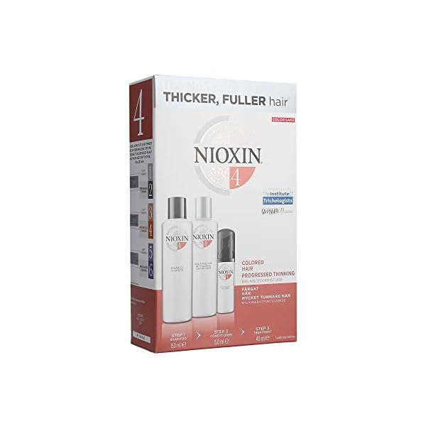 Nioxin System 4, 3 Part System Kit For Colored Hair And Progressed Thinning (Discontinued Version)