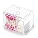 Boxalls Cotton Balls Swabs Holder AcrylicContainer with Lid 4 Compartments