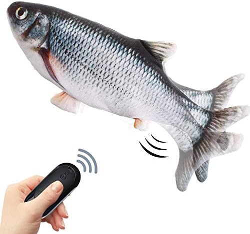 猫 おもちゃ 電動 魚 人気 猫用品 贈物 またたびトイ ぬいぐるみ ペットネコ Usb充電式 ストレス解消 運動不足 噛むおもちゃ リアルな動く魚の おもちゃ 肥満解消 ワイヤレスコントロール付きのインタラクティブなキャットキックミントのおもちゃ