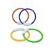 WOTOW Pool Toy Dive Rings, Underwater Swimming Toy for Kids Summer Pool Water Game 4 Piece Plastic Diving Rings Dive Training Gift for Boy Girl Students Recreation Play Assorted Colors (Multi-Color)