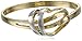 Amazon Collection 14k Gold Two-Tone Heart Ring, Size 7