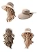Ls Lady Womens Summer Flap Cover Cap Cotton Anti-UV UPF 50+ Sun Shade Hat with Bow. Adjustable Hat (One Size,0 Beige)