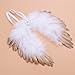 chinatera Newborn Angel Feather Wings Photography Props with Crystal Leaves Headband (Gold