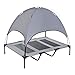 Pawhut Elevated Cooling Dog Bed Cot w/Canopy Shade – Gray (48 inch)thumb 1