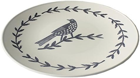 Hinchcliffe and Barber Songbird Grey Serving Plate, Ceramic, 6 x 33.5 x 33.5 cm