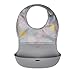 OXO Tot Waterproof Silicone Roll Up Bib with Comfort-Fit Fabric Neck