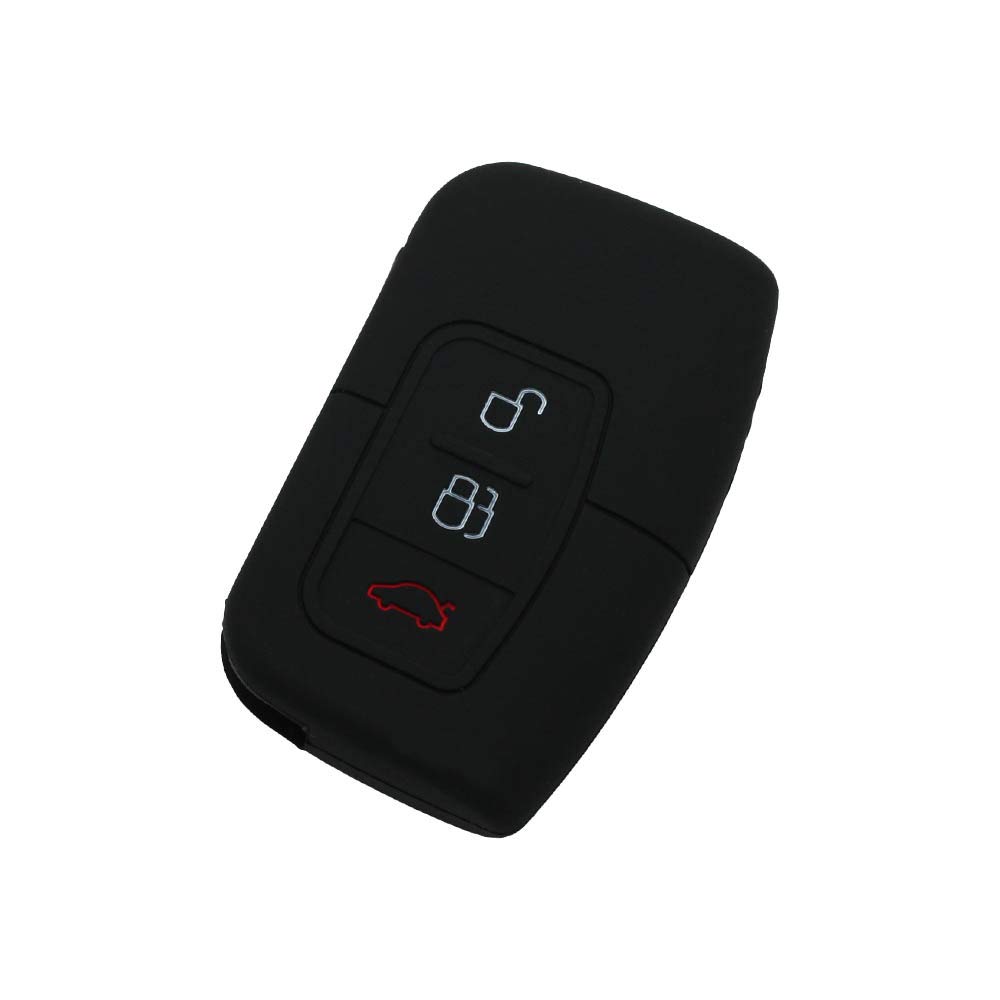 BROVACS Silicone Cover Protector Case Holder Skin Jacket Compatible with FORD 3 Button Smart Remote Key Fob CV9709 Black — image 1