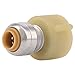 SharkBite Toilet Connection Kit with Angle Stop, Push to Connect Brass Plumbing Fittings, PEX Pipe, Copper, CPVC, PE-RT, 25088