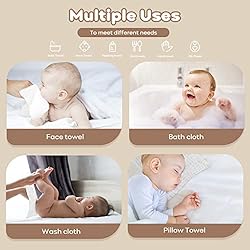 Yoofoss Muslin Baby Washcloths 100% Cotton Face