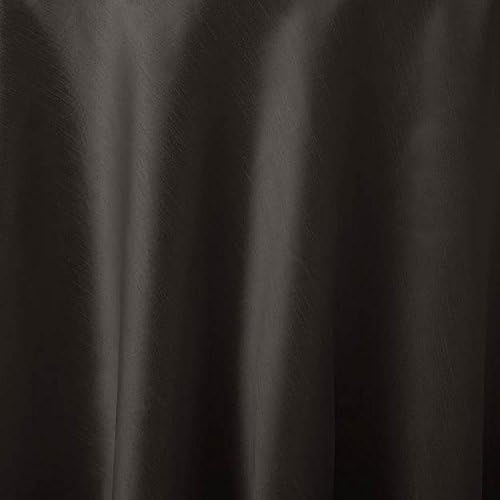 Bright Settings 90 Inch Round Tablecloth, Supernova Shantung, Black
