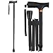 Saymeto Folding Cane, Lightweight Walking Cane for Men & Women & Ladies, Adjustable Walking Stick Mobility Aid, Comfortable Handles, Black (33-37