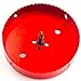 Eliseo 6 Inch 152mm Hole Saw Blade For Cornhole Boards , Corn Hole Drilling Cutter With Hex Shank Drill Bit Adapter For Cornhole Game , Carbon Steel & BI-Metal Heavy Duty Steel( Red )