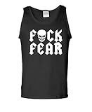 FUCK FEAR DRINK BEER austin wrestling funny - Mens Tank Top, L, Black