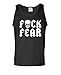 FUCK FEAR DRINK BEER austin wrestling funny - Mens Tank Top