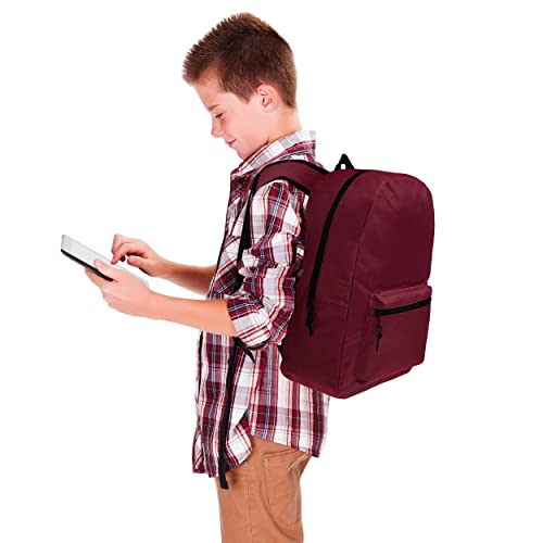 24Pack 15" School Backpacks for Kids Backpacks in Bulk for