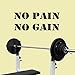 No Pain No Gain Exercise Workout Gym Health and Fitness Vinyl Lettering Wall Art Quotes Wall Decal