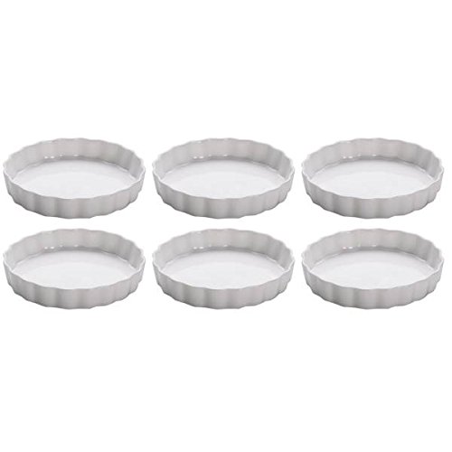 Maxwell & Williams 6er Set Quicheformen White Basics Kitchen D. 15cm H. 2cm weiß