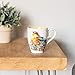 DEMDACO Bird in Nest Watercolor Green On White 16 Ounce Glossy Stoneware Mug With Handle