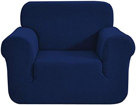 Rayzon Armchair Slipcovers Chair Cover Jacquard Stylish Furniture Cover/Protector Soft High Stretch Fabirc Chair Slipcover from 27" to 47" Wide(Chair, Dark Blue)