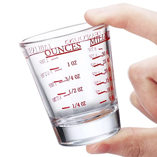 3 Pack Shot Glass Measuring Cup, Small Espresso Shot Glass with