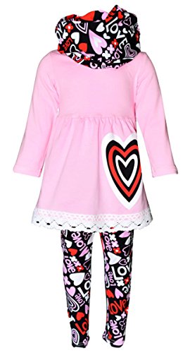 Unique Baby Girls Valentine s Day Outfit Layered Heart Crotchet (3T/S, Pink)