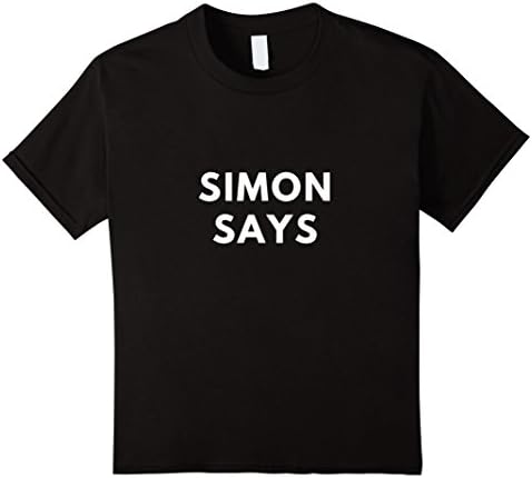 Kids Simon Say's T Shirt - Classic - Vintage - Funny Tee 12 Black