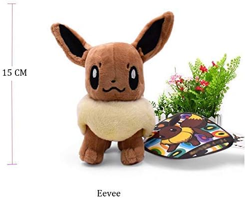 XEMI Pokemon Standing Shiny Umbreon Animal Stuffed Plush Quality Cartoon Toy (Eevee)