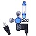 MANATEE CO2 Regulator Aquarium Mini Stainless Steel Dual Gauge Display Bubble Counter and Check Valve w/ Solenoid 110V Fits Standard US Tanks