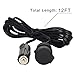 Heavy Duty 12V 24V Cigarette Lighter Extension Cord Cable, 3.5m/12ft Car Charger with Cigarette Lighter Socket Black Car Cigarette Lighter Plug with Light