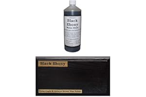 Littlefair's Wood Stain - 0.5oz/15ml - Indoor Furniture Stain - Light & Dark Finishes - Special Non Toxic & Eco Friendly Formula - Easy Clean Wood Stain for Crafts - Color: Black Ebony