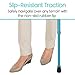 Vive Walking Cane for Women, Men, Elderly - Patented Offset Grip - Lightweight Adjustable Walking Aid with a Non-Slip Tip - Sturdy Balancing Mobility Aid for Seniors, Supports Up to 250lbs