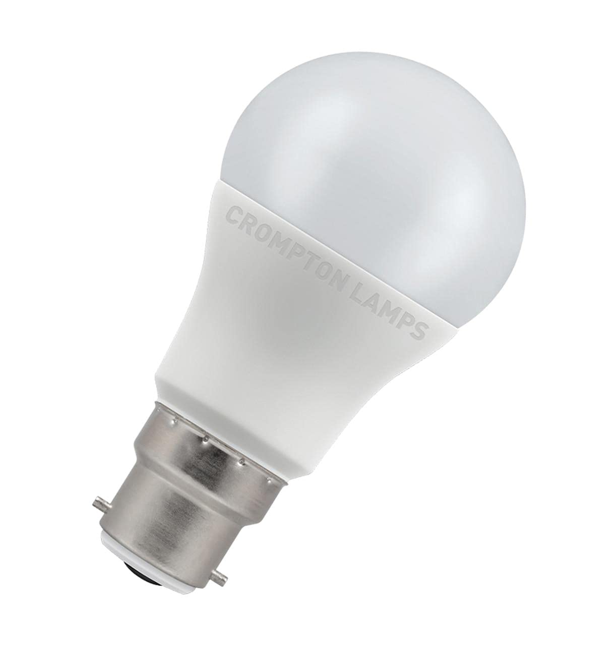 Crompton Lamps LED GLS 8.5W BC-B22d (60W Equivalent) 2700K Warm White Opal 806lm BC Bayonet B22 A60 Frosted Thermal Plastic Light Bulb
