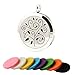 Jenia Aromatherapy Essential Oil Diffuser Necklace Stainless Steel Locket Pendant With 8 Felt Pads 24''