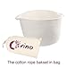 Orino Cotton Rope Storage Baskets with Handles, Soft Durable Laundry Baskets Nursery Hamper Organizer for Kids' Toys Home Decor Blanket Basket (15