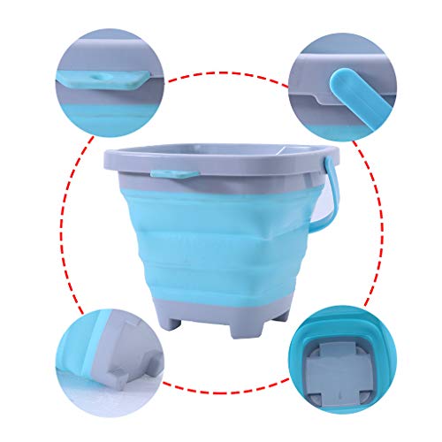 image for US Fast Shipment 5L Collapsible Silicone Sand Bucket,Binory Folding Sa