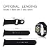 [3 Pieces] iXCC 38mm Apple Watch Band Soft Silicone Sport Style Series 2 Series 1 Men Women [2 Lengths] Large / Small Wrist Strap Replacement - Black