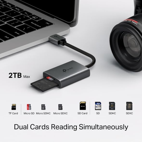 UA430-Lector de tarjetas USB, SD/Micro SD, Plug & Play, Windows&Mac