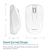 Macally 2.4G Wireless Mouse with USB Dongle Nano Receiver - Portable Mobile Optical 1000 DPI Cordless RF Mice for Computer, Laptop, Notebook, Apple Mac MacBook, Windows PC - White (RFTURBO)