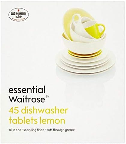 Essential Waitrose Lemon Dishwash Tablets 45 per Pack