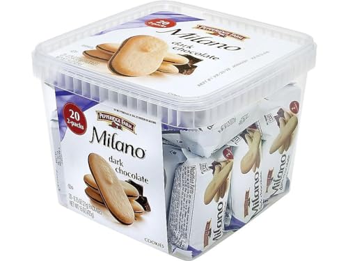 PEPPERIDGE FARM MILANO COOKIES, DARK CHOCOLATE, 20 PACKS TUB, 2 COOKIES PER PACK