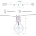 50Feet Bubble String Lights with 50 Clear Bubble Bulbs for Indoor Or Outdoor Commercial Decor, Warm White Globe String Lights Perfect for Backyard Garden Pergola Umbrella, White