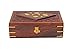 Store Indya Hand Carved Decorative Wooden Jewelry Trinket Holder Organizer Keepsake Storage Box Chest with Brass Inlay
