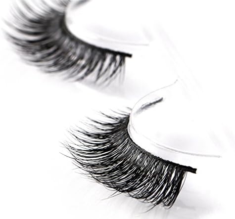 AJOY Luxurious 3D Mink False Eyelashes, Handmade Natural Cross Long Thick Fur Fake Eye Lashes, 2 Pairs (F-2M)