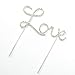 Cosmos Rhinestone Crystal Silver Love Cake Top Topper Wedding Accessories