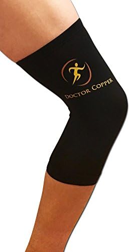 Doctor Copper Premium Compression Copper Knee Sleeve, Copper Knee Brace for Sports, Running, Joint Pain Relief From Arthritis, Inflammation, Meniscus or ACL Injury, and Knee Surgery Recovery (Large)