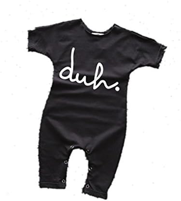 AYIYO Baby Infant Short Sleeves Long Pants Cactus Printed Bodysuit Rompers Outfit (80cm(9M-12M), Black)