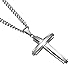 FIBO STEEL 4MM Stainless Steel Cross Necklace for Men Women Chain Necklace, 24 inches