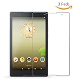 FanTEK Lenovo Tab3 A8 Screen Protector - Ultra Thin Crystal Clear High Definition Anti-Bubble Cover Guard for Lenovo Tab3 8 8-Inch Tablet [3 in 1 Pack]